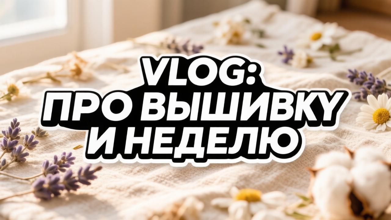VLOG: про вышивку и неделю