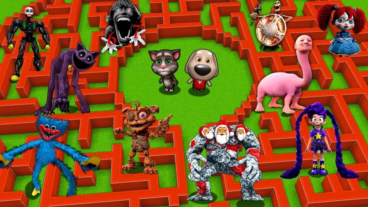 Выживание в лабиринте Poppy Playtime 5 — Хагги Вагги, Лилли и Прототип в Minecraft!
