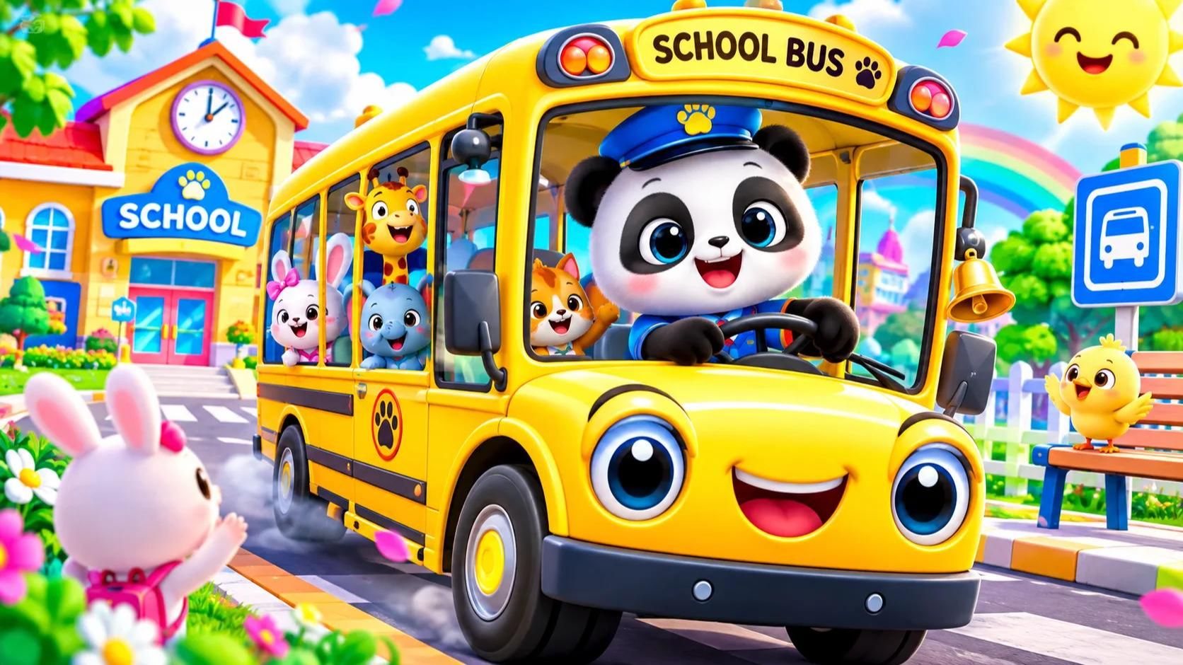 Школьный автобус малышки панды #мультик #игрыдетям