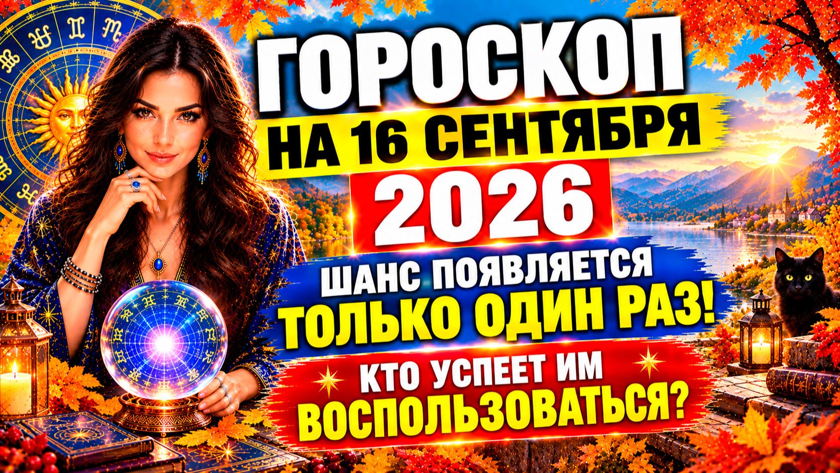 Гороскоп на 16 сентября 2026 🍀 Шанс появляется только один раз! Кто успеет им воспользоваться?