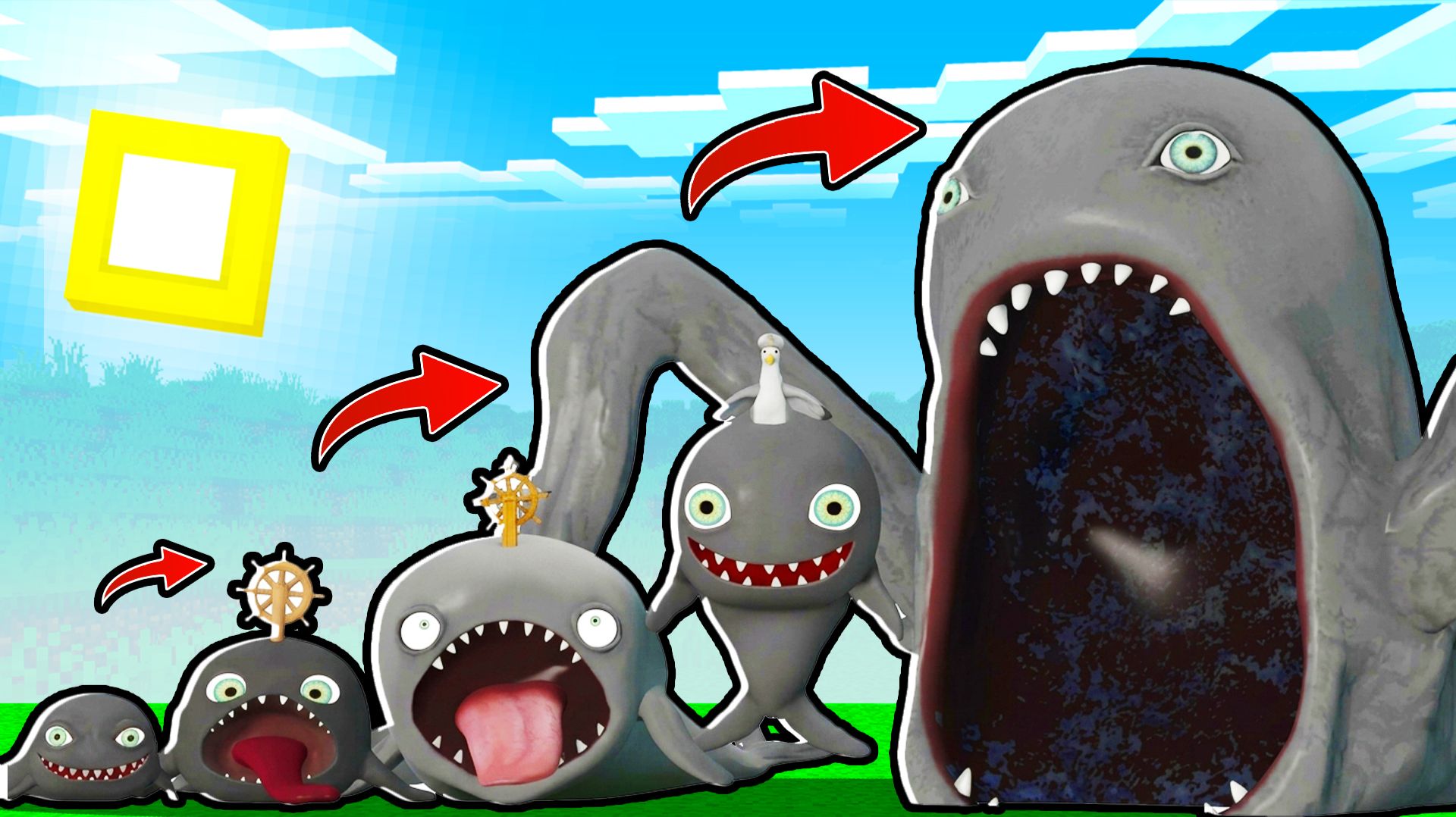 ВСЯ ЭВОЛЮЦИЯ КИТ МОРСКАЯ ЖИЗНЬ В МАЙНКРАФТ SEA LIFE