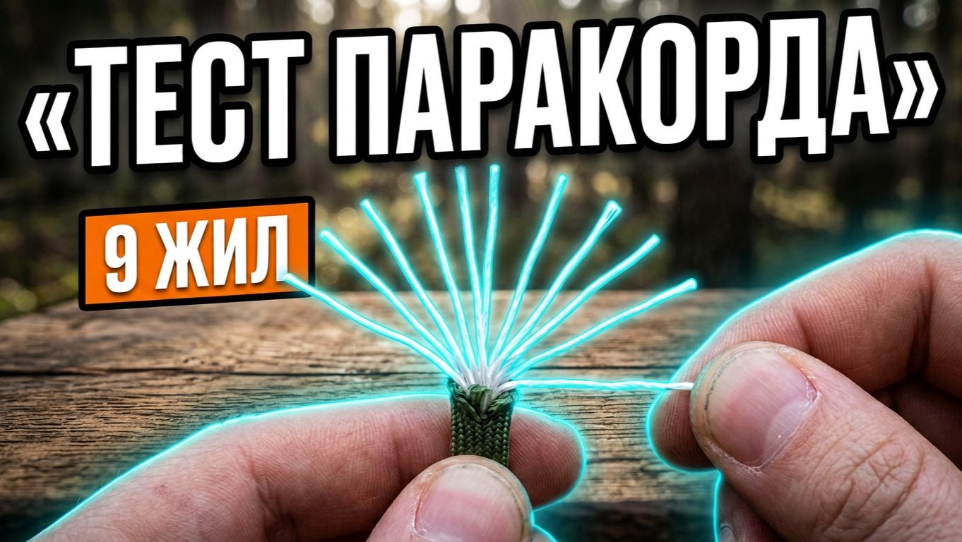 Зеленый девятижильный 550 паракорд из Китая - обзор,тест | SteinHouse
