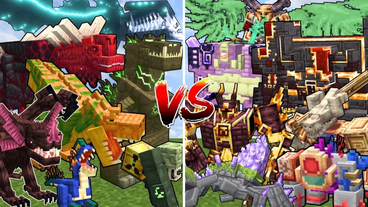 Мобы из Alex's Caves VS мобы из Cataclysm в Minecraft — кто сильнее?