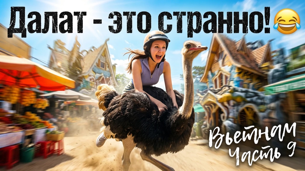Далат - это странно! Сумасшедший дом и катание на страусах.