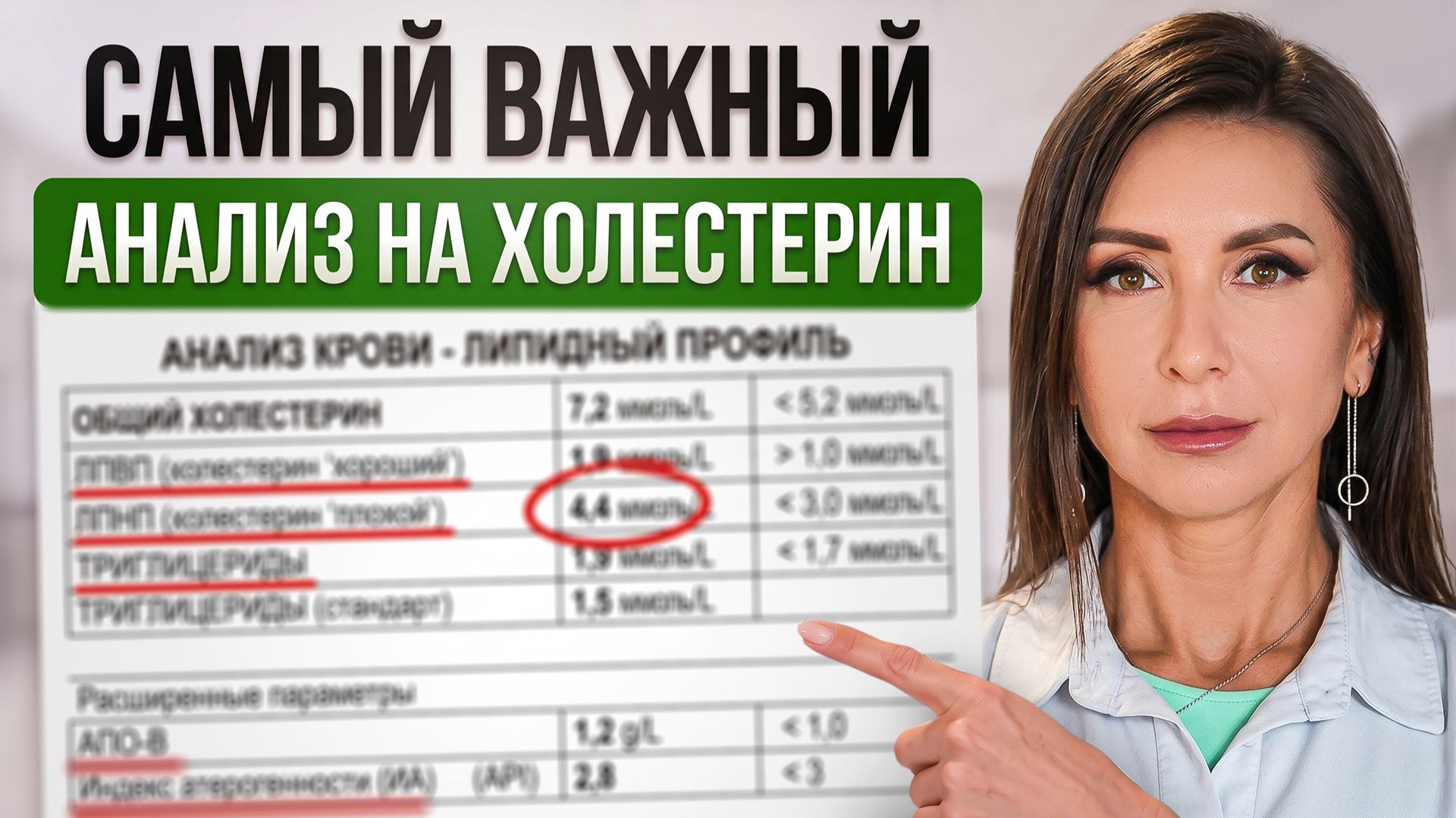 Самые ВАЖНЫЕ ПОКАЗАТЕЛИ в анализах на ХОЛЕСТЕРИН. Именно они повышают риск атеросклероза!