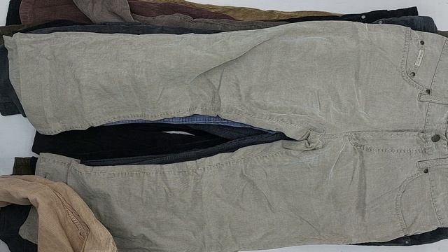 Штаны мужские брендовые вельветовые секонд оптом 12 пак