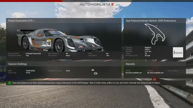 Automobilista 2 V1.6.9.95.  Panoz Esperante GTR-1  2026.09.15