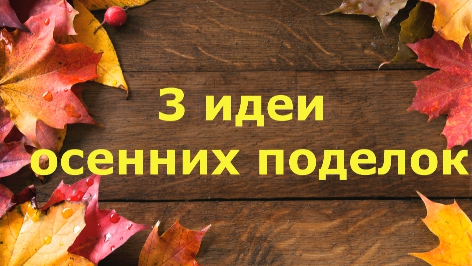 3 идеи осенних поделок
