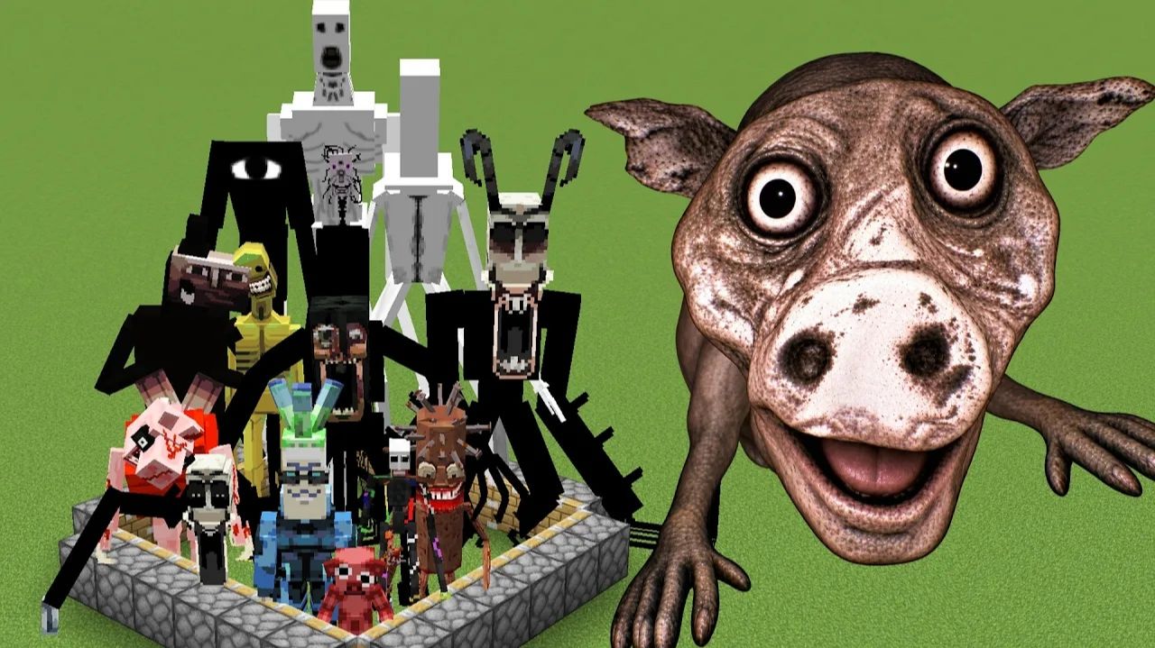 Все новые мобы Creepypasta Mutant и GHOSTPIG вместе в Minecraft!