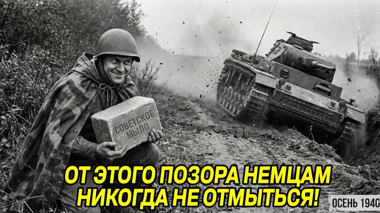 Немецкий позор! ОН СВАРИЛ ЭТО В БОЧКЕ... и ОСТАНОВИЛ НЕМЕЦКУЮ КОЛОННУ ТАНКОВ МЫЛОМ!