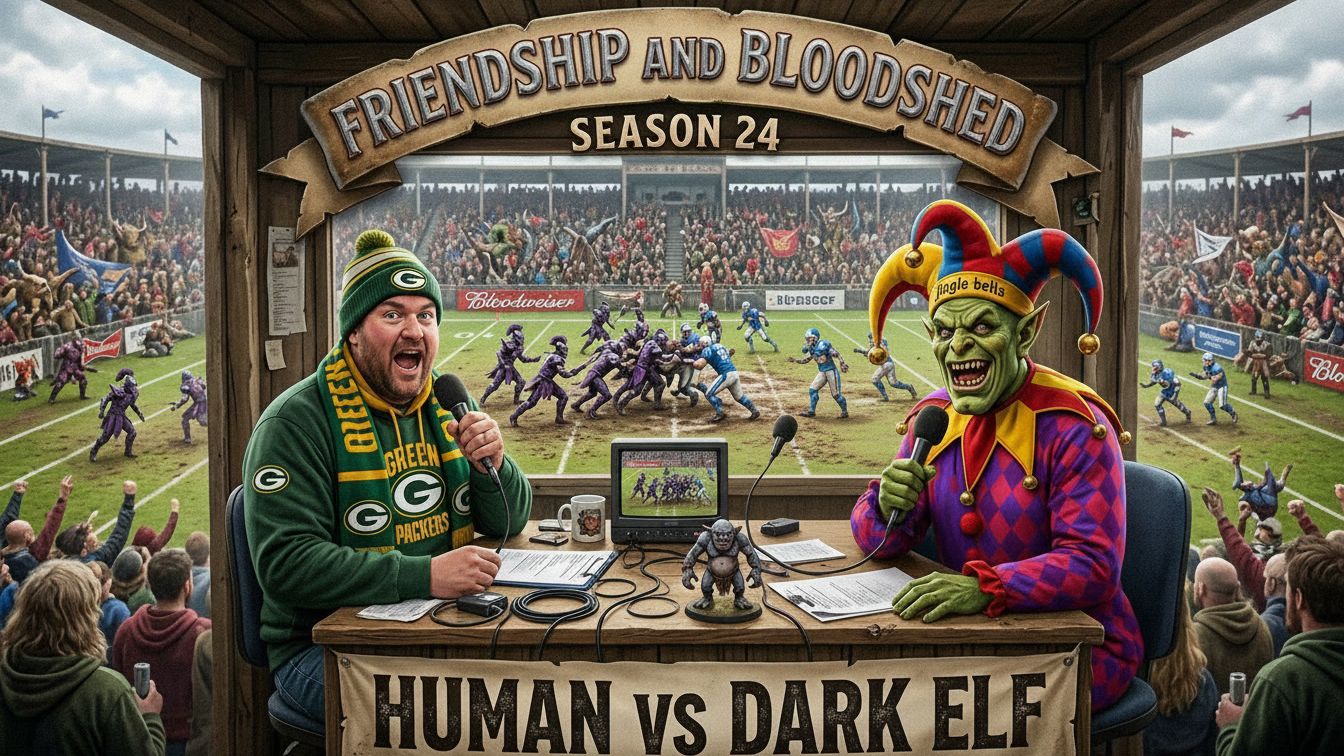 Blood Bowl Friendship And Bloodshed Season 24 Human Vs Dark Elf