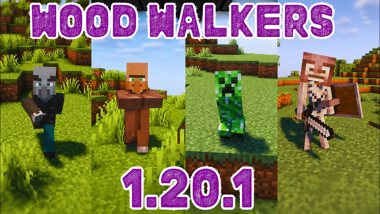 Minecraft. Обзор мода: Woodwalkers. Мод на превращение, на версию 1.20.1