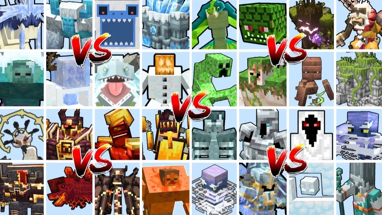 Какой элемент самый сильный в Minecraft? Турнир мобов!