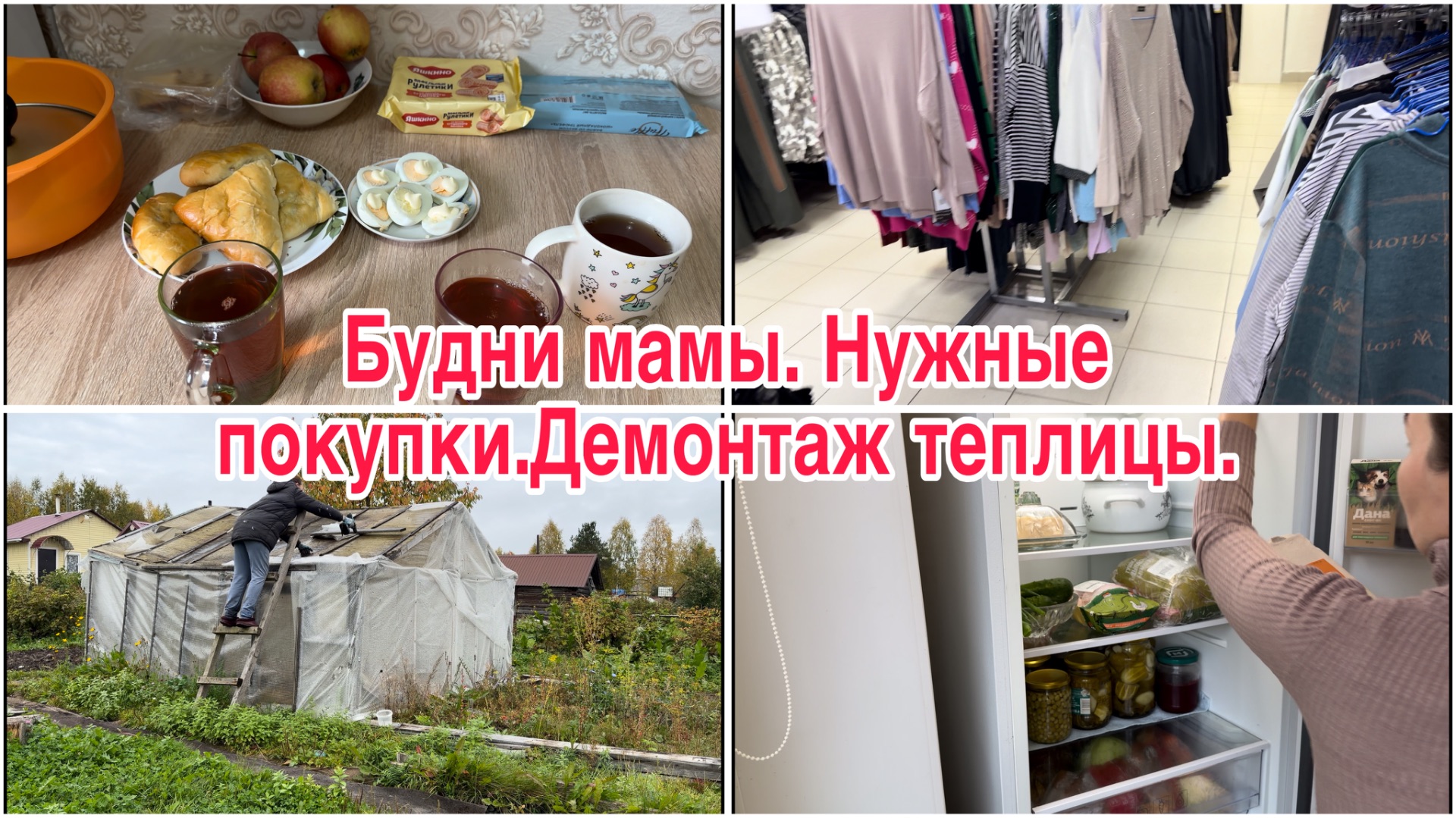 Будни мамы// Нужные покупки//Демонтаж теплицы
