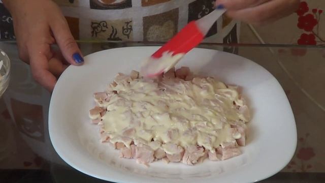 Рецепты салата с копченой курицей