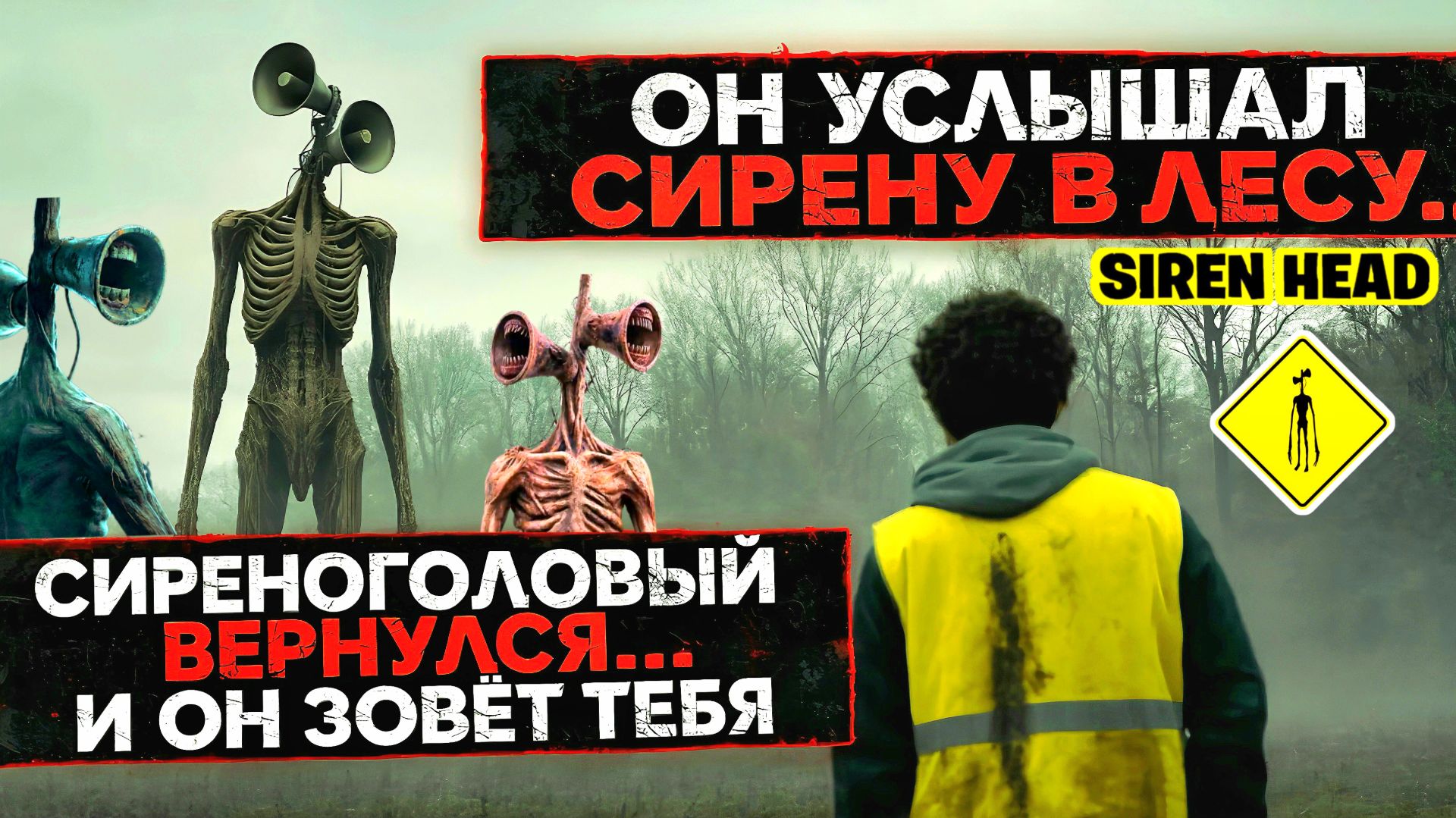 📢 СИРЕНОГОЛОВЫЙ 📢 - ВЕРНУЛСЯ И ОН ЗОВЁТ ТЕБЯ. ХОРРОР ФИЛЬМ - SIREN HEAD В ЛЕСУ.