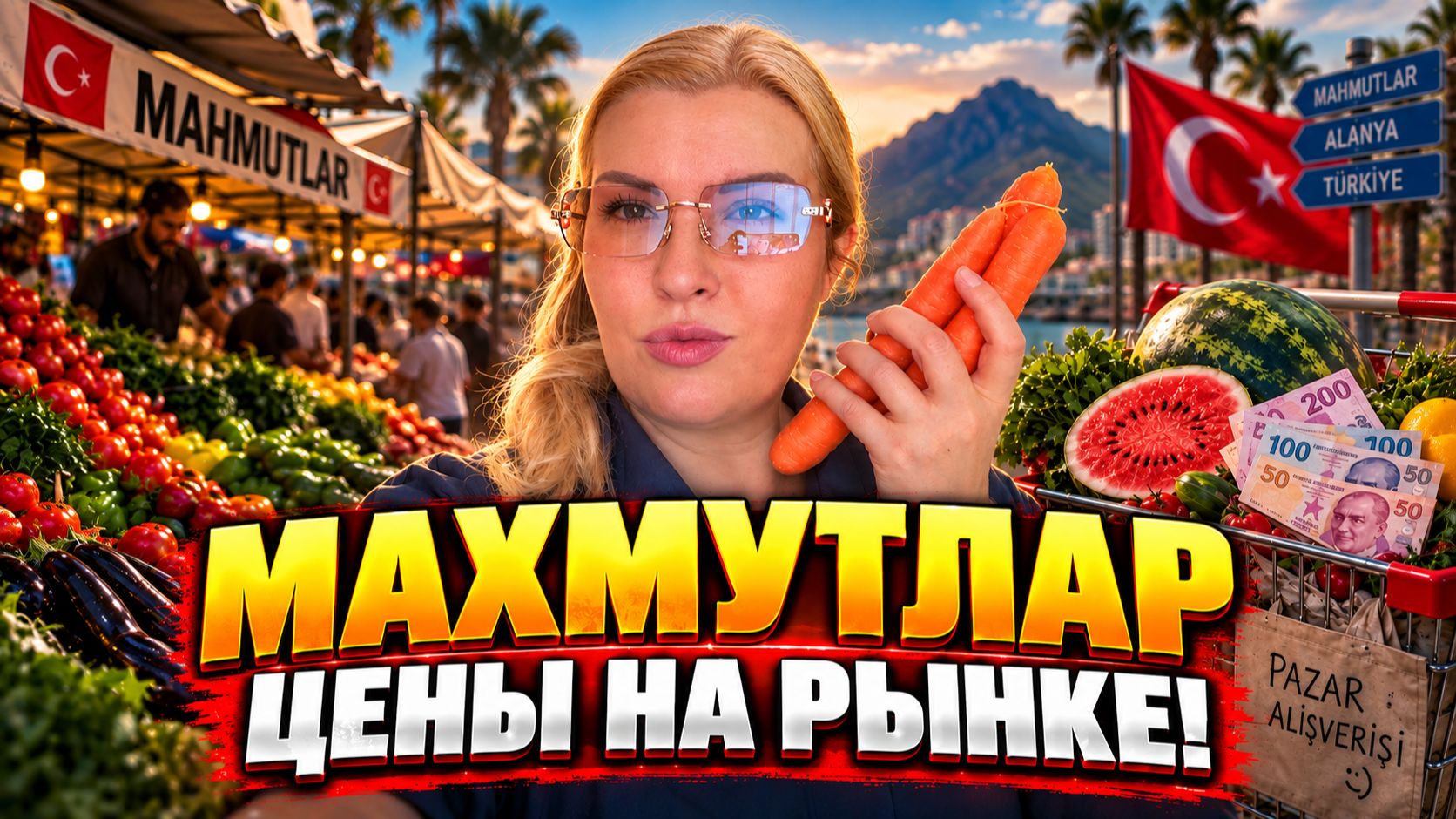 Махмутлар рынок по вторникам! Накупила всего и осталась без денег! Реальный ЧЕК!