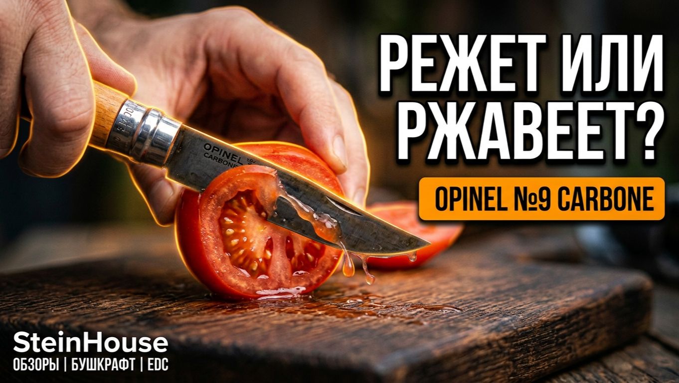 Нож Opinel №9 Carbone - Обзор и тест по продуктам. Как ржавеет клинок из углеродки | SteinHouse