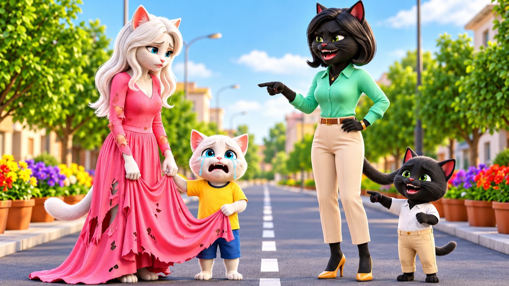 Мультики для детей. Котёнок тайком порезал мамино платье 😭👗🐱 Детские мультики смотреть