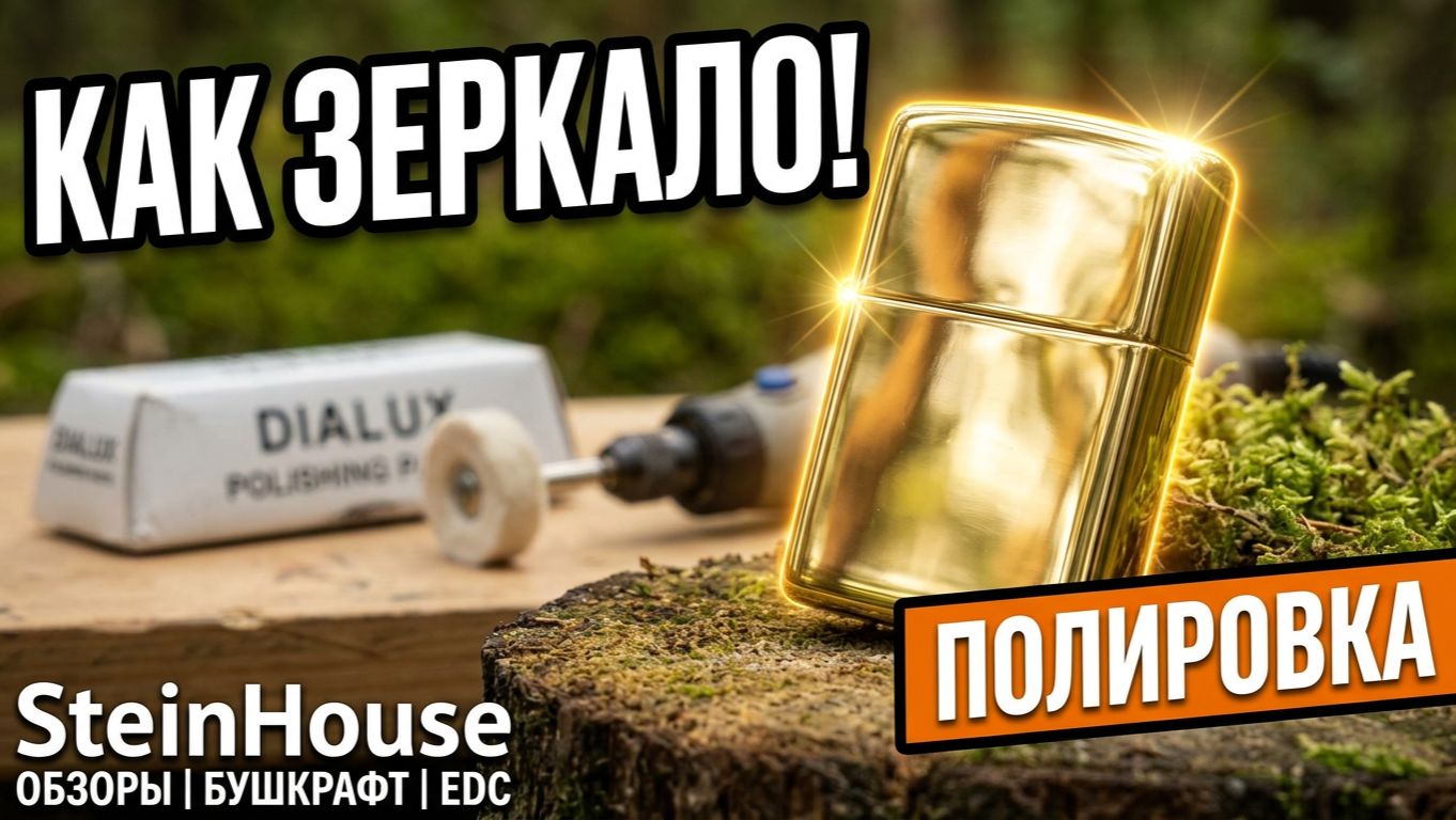 Как отполировать латунную зажигалку Zippo до зеркального блеска | SteinHouse