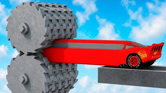 Длинные машины против ловушки-шредера в Teardown
