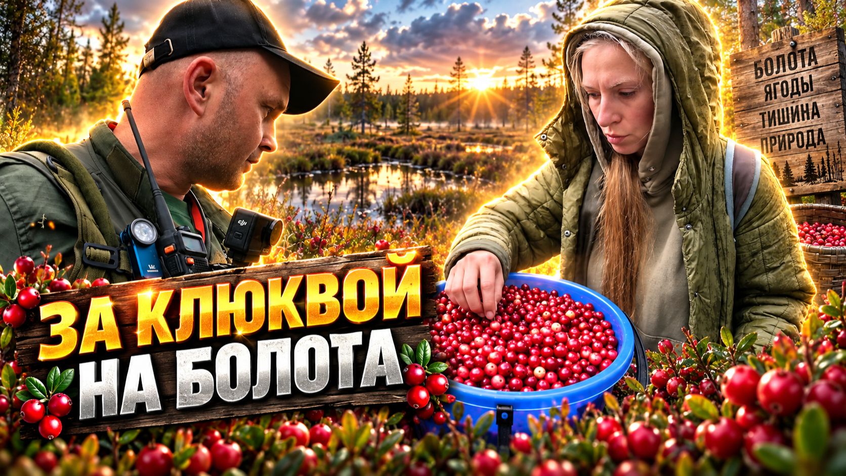 За КЛЮКВОЙ на БОЛОТА! Вот это мы удачно заехали