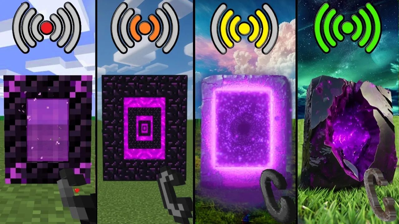 Все незер-порталы с разным Wi‑Fi в Minecraft — эксперимент!
