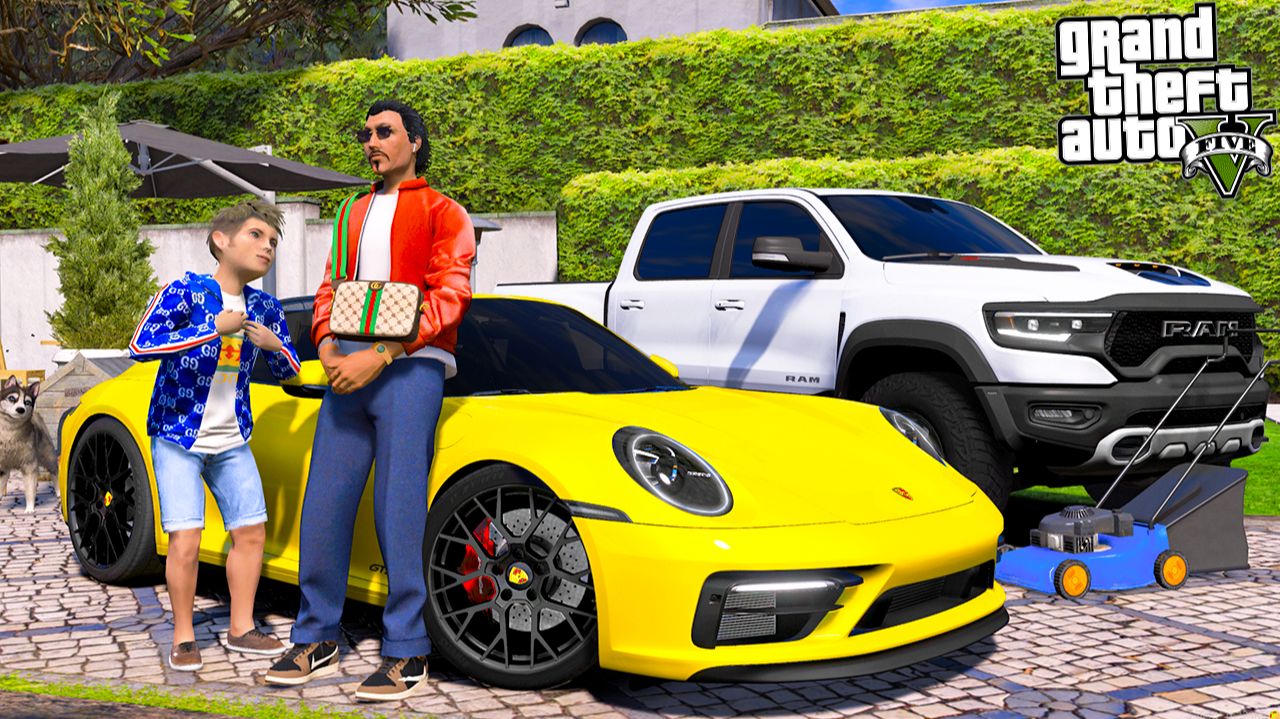 ОТЕЦ И СЫН В GTA 5 - КУПИЛ PORSCHE 911 TARGA 4 GTS! РЕАКЦИЯ СЫНА НА МОЙ НОВЫЙ ПОРШ! 🌊ВОТЕР