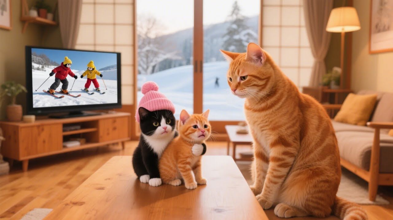 Мультики для детей. Котёнок и мама-кошка в Токио ❄️🐱 Детские мультики смотреть