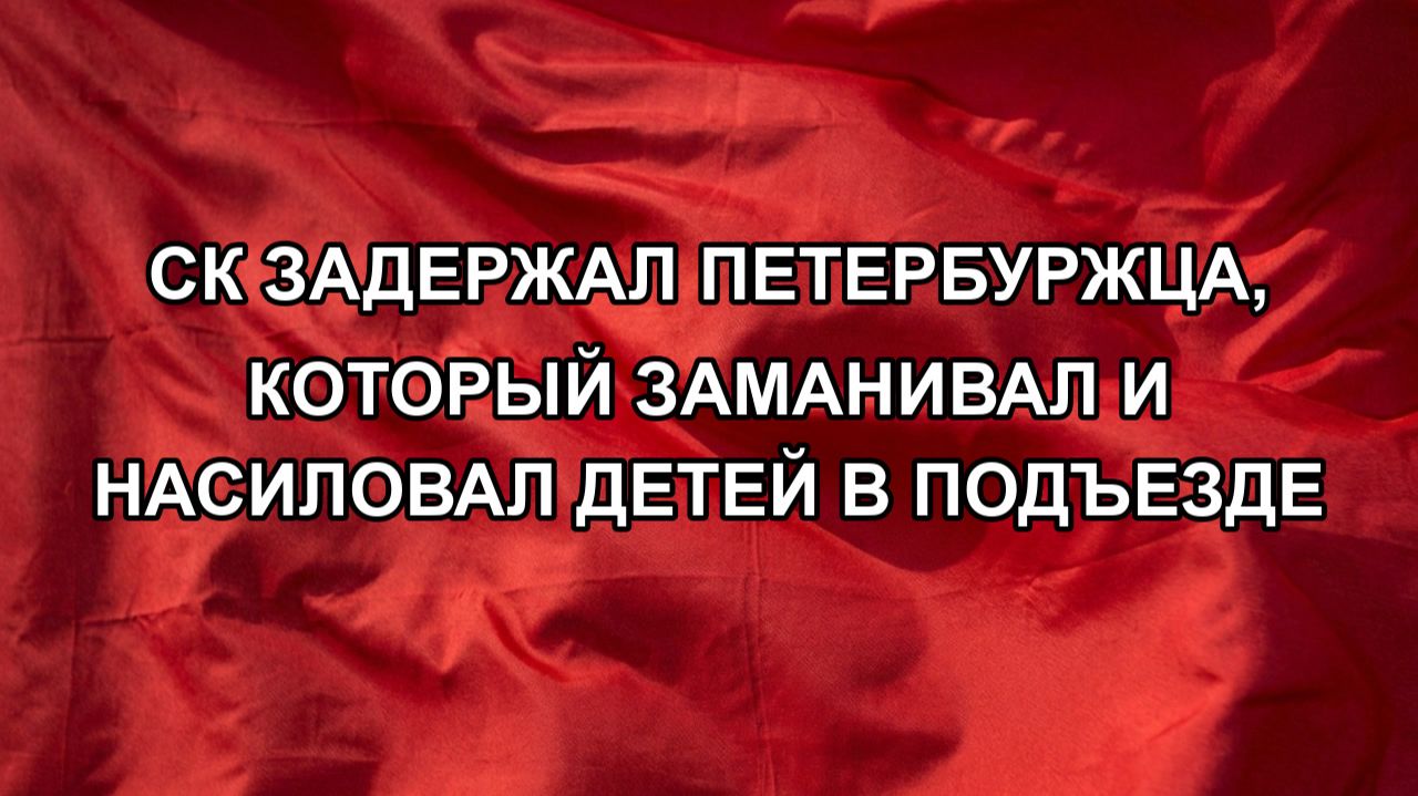 СК задержал петербуржца, который заманивал и насиловал детей в подъезде