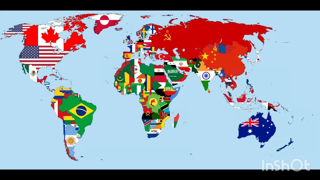 История мира на карте с флагами #history #flag #map