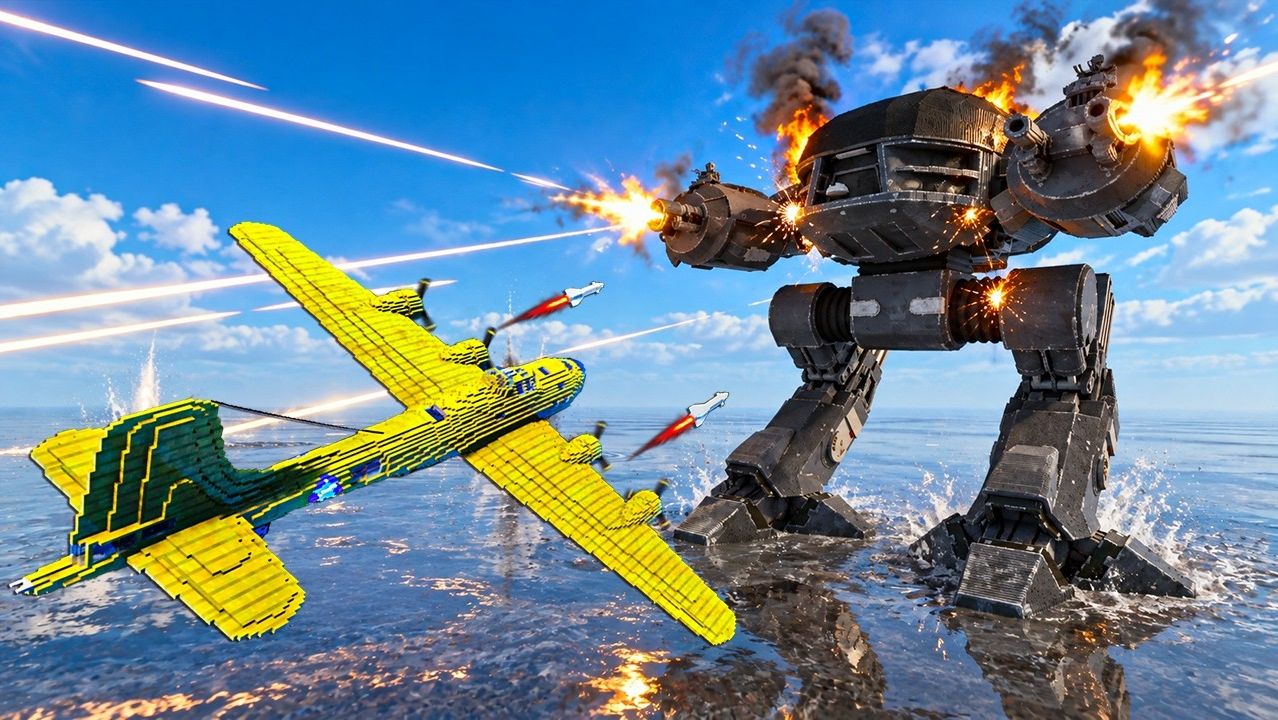 Разрушения на максимум: ED‑209 против самолётов в Teardown💥🤖✈️ | Teardown 💥 | Мультики