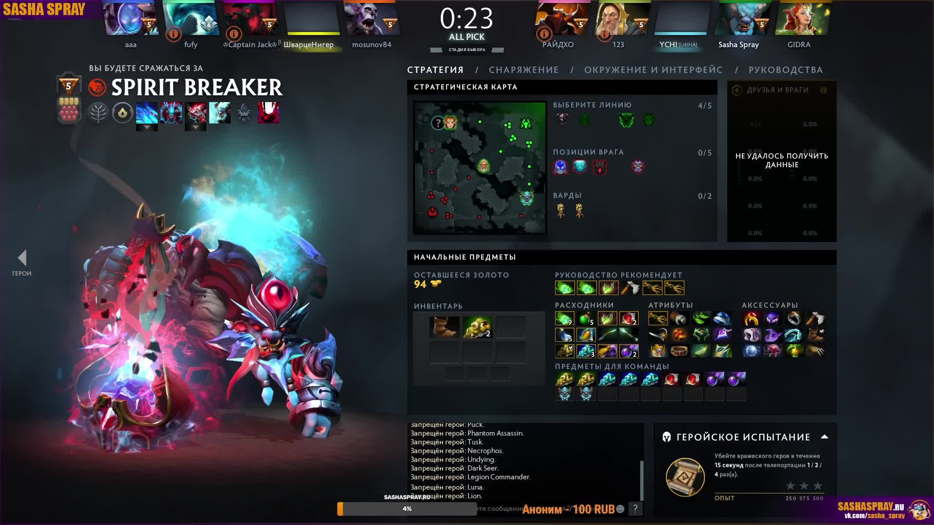 DOTA 2  |  Какие  | SASHA SPRAY