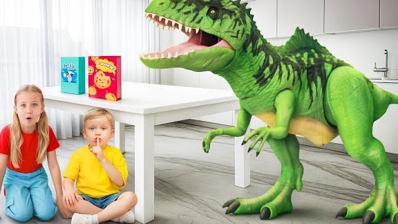 Приключение с игрушечными динозаврами 🦕