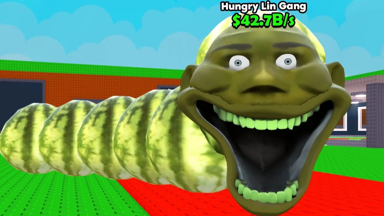 Голодный Lin Gang Melon WORM в Steal A Brainrot в Garry's Mod!