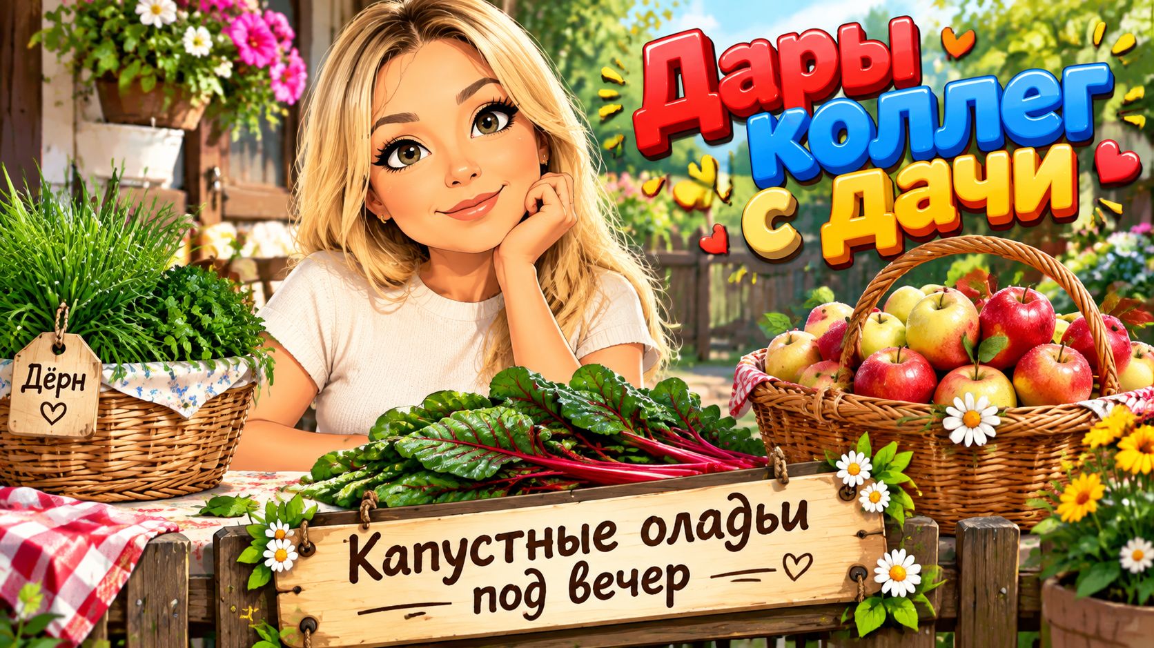 Дары коллег с дачи и капустные оладьи под вечер. Сибирский десерт от коллеги.
