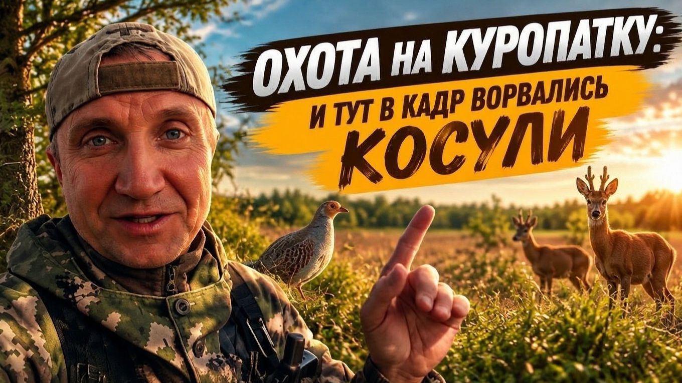 Охота на куропатку: и тут в кадр ворвались косули