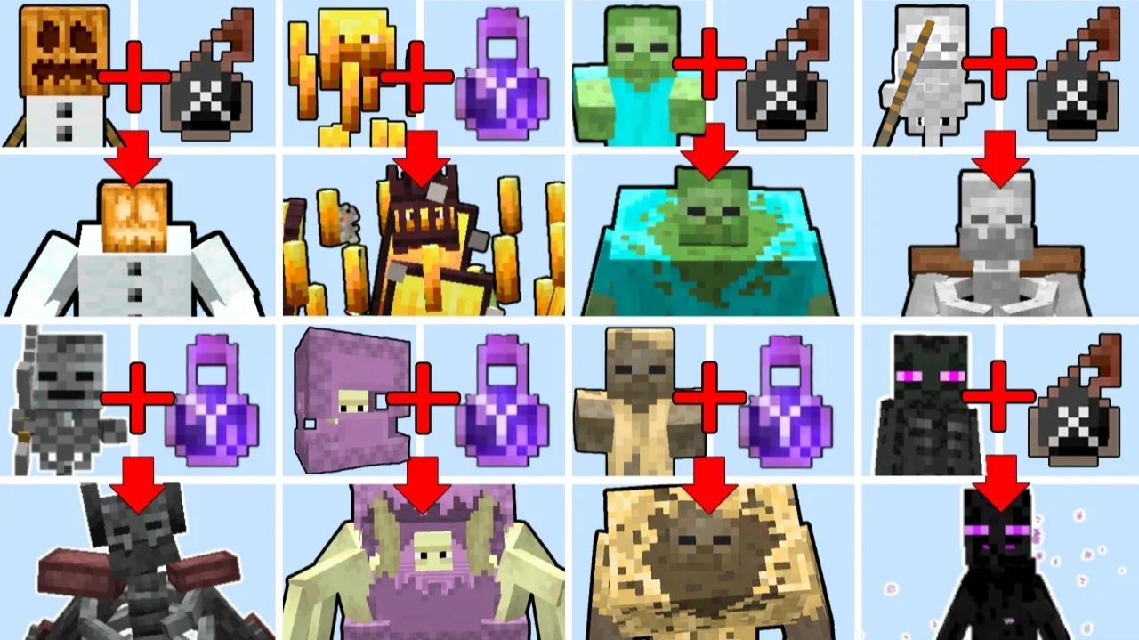 Турнир мобов в Minecraft, но они мутируют!