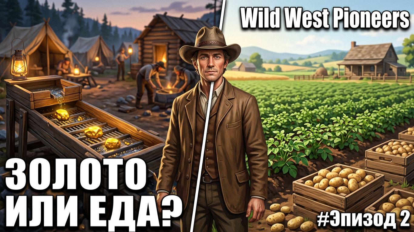 Wild West Pioneers - ЗОЛОТЫЕ ПРИИСКИ или ВЫРАЩИВАНИЕ ОВОЩЕЙ🕹Эпизод 2