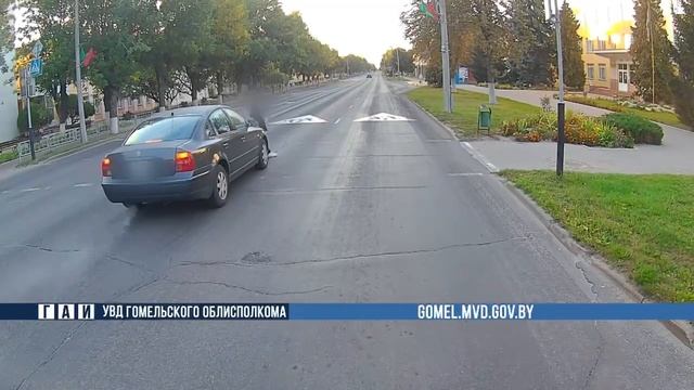 Речица: водитель создал аварийную обстановку на переходе