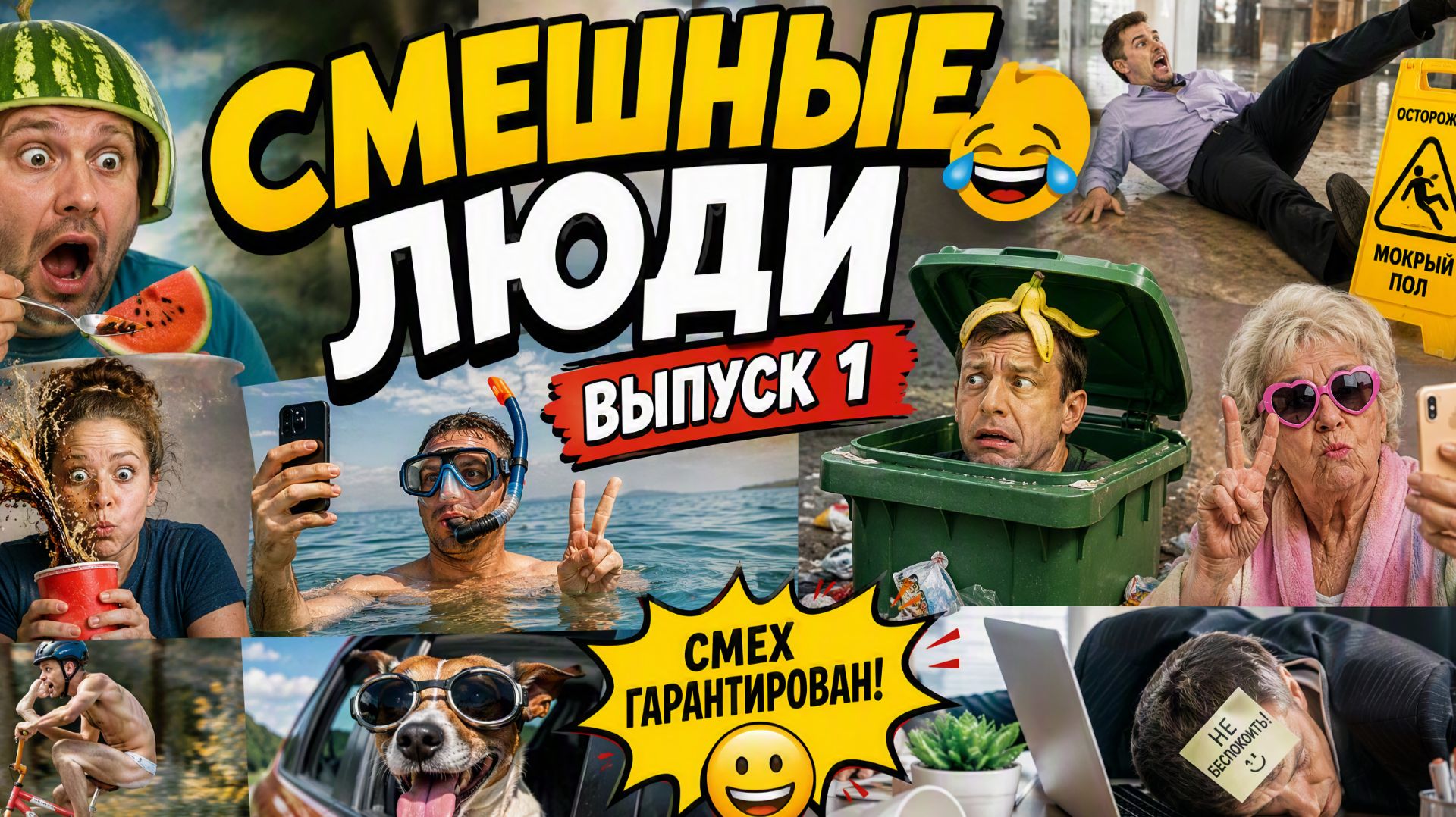 Смешные видео приколы:Смешные люди.Выпуск 1 🔥😂