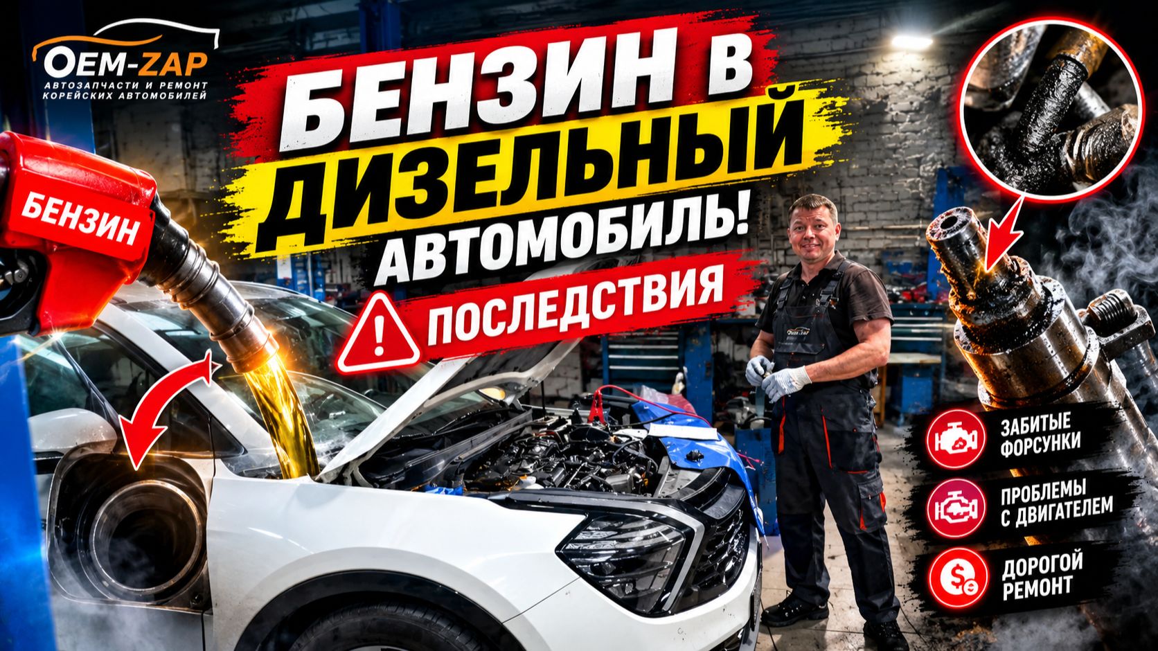 Бензин в дизельный автомобиль! Считаем убытки.