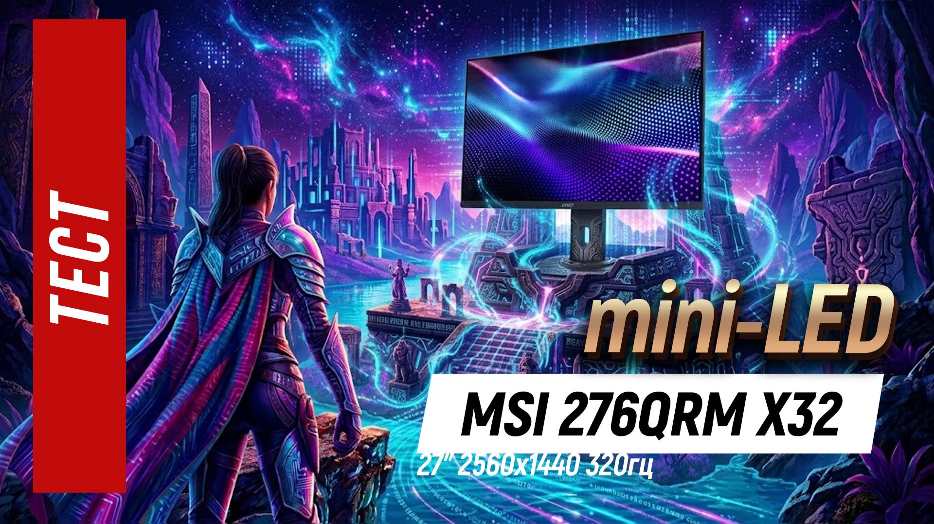 Полный тест монитора MSI 276QRM X32, яркий MiniLED монитор
