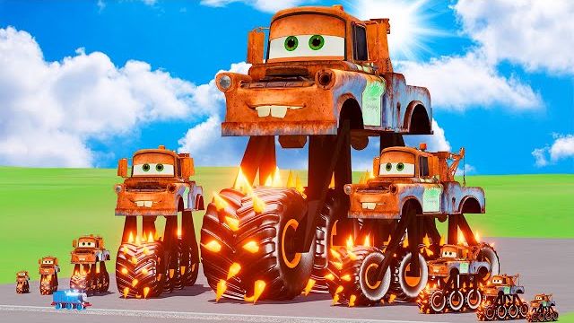 Монстр-траки «Большой и Маленький паук» (Mega Wheels, Mater, Spiked Thorns) BeamNG.drive