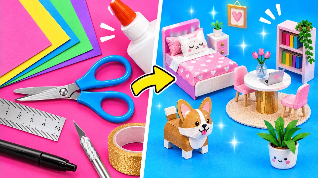 ✨📄 AMAZING TINY PAPER CRAFTS! Mini DIY Ideas To Try | By 123 GO!