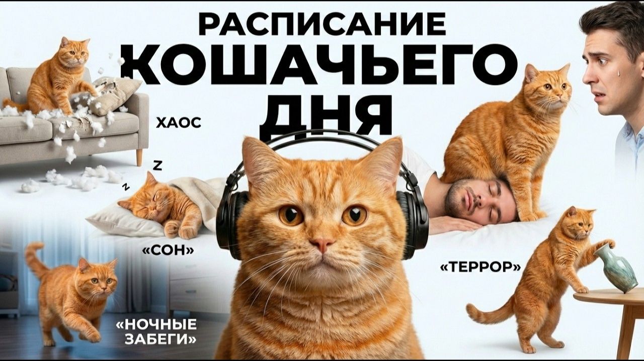 Приколы с котами! Подкаст Котов😸Смешные истории котов 😸 Как проходит день кота