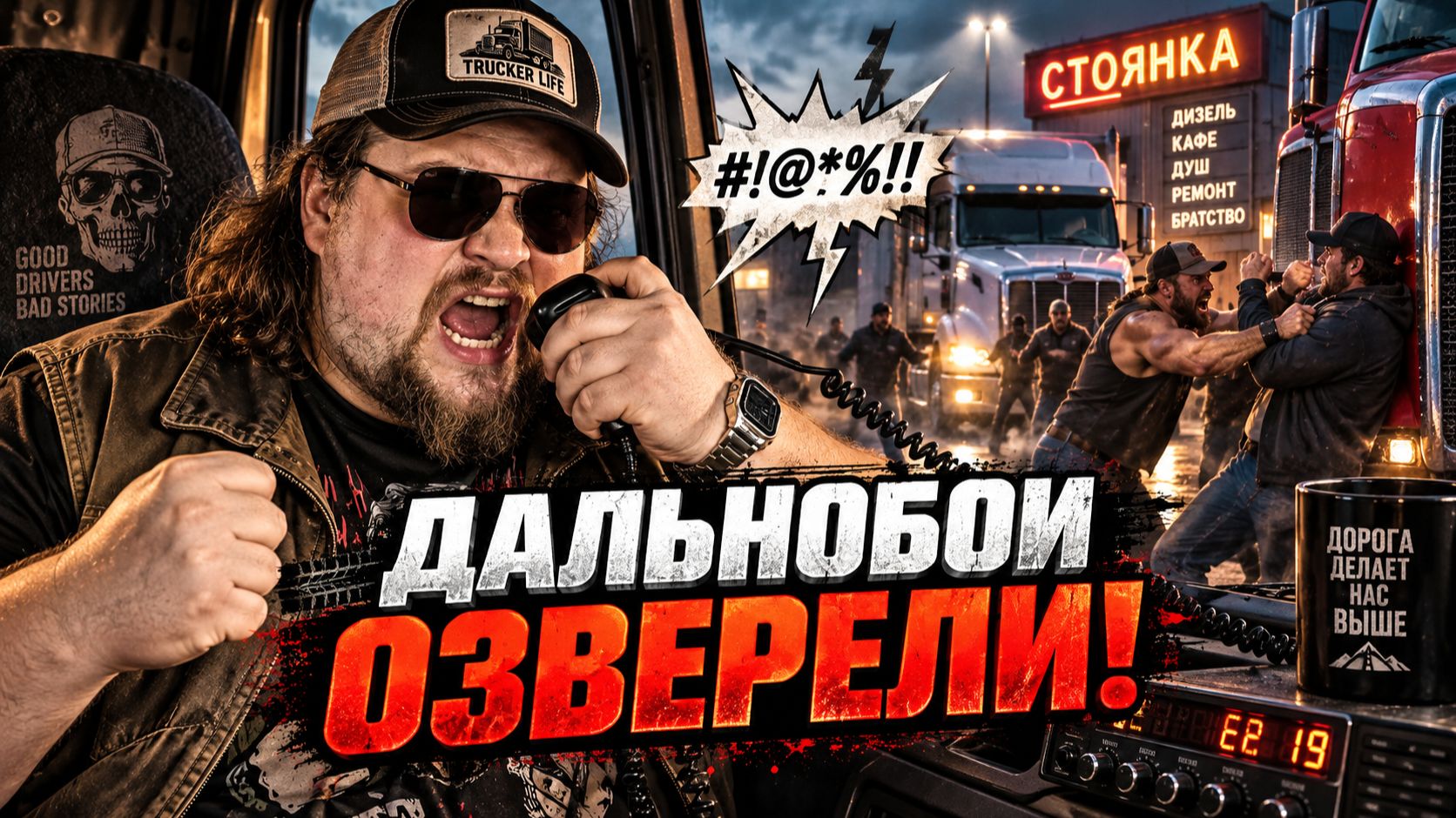 ДАЛЬНОБОИ СОШЛИ С УМА: драки, стоянки и рация, от которой вянут уши!