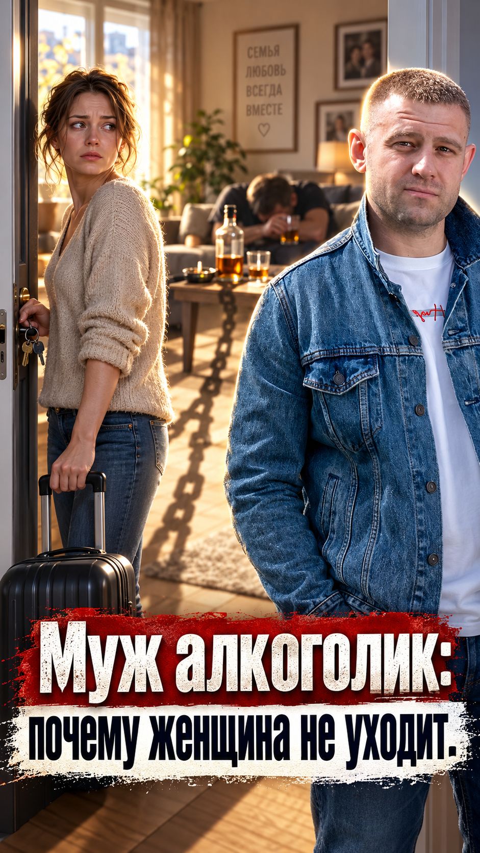Муж алкоголик: почему женщина не уходит.
