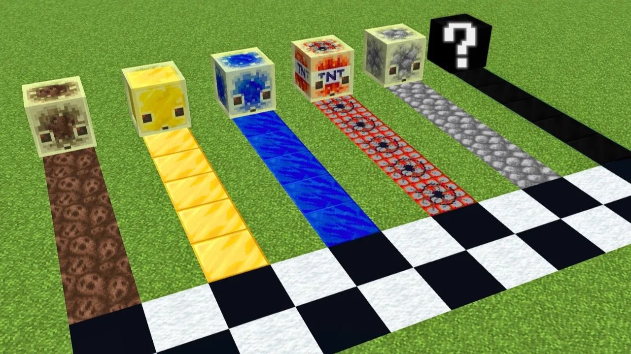 Какой блок в Minecraft улетит дальше всех?