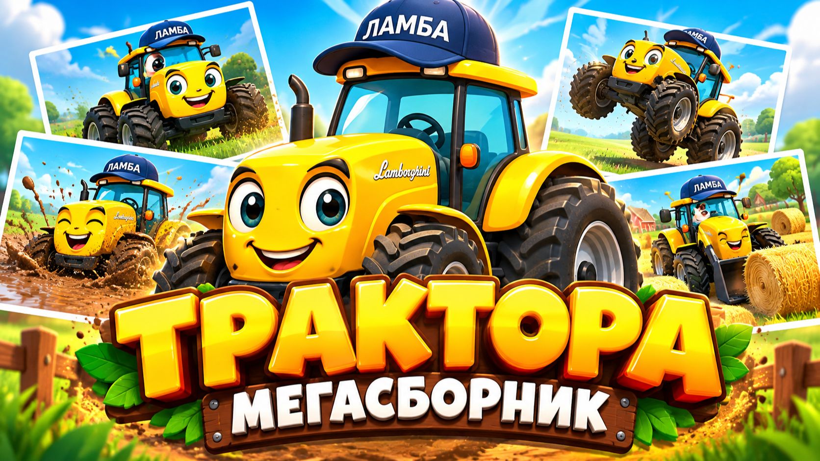 ТРАКТОРА МЕГА СБОРНИК. Мультики и песни про машинки